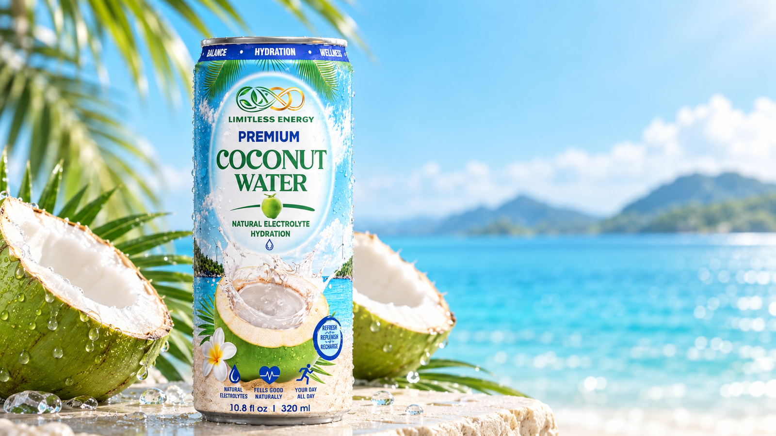 Original Coconut — 10.8 fl oz can, front label